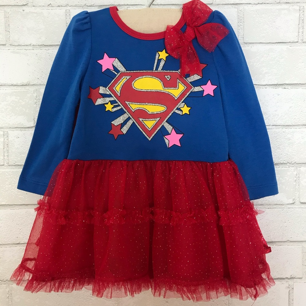 Supergirl Dress Costume With Cape Baby Girl 24 Months